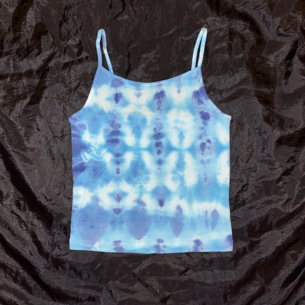 Blue Tie-Dye Women's Tank Top